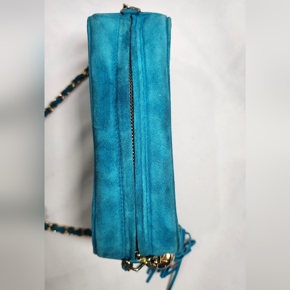 Chanel Mini Suede Tassel Camera Bag. Needs Ext Cleaning. No Hologram. - Picture 7 of 16